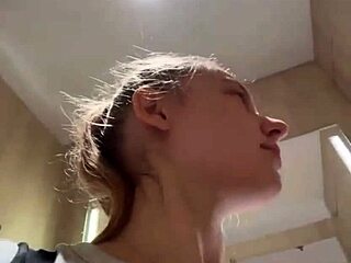 crazy teen takes fat cock anal pounding in public spot!