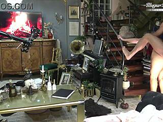 odette delacroix gets face blasted behind scenes by eager client