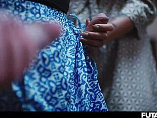 Transgender lesbians grow futa cocks for supernatural threesome fucking latina babe