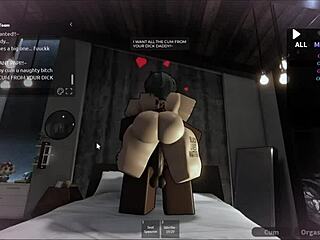 another white bitch takes big black cock in roblox condo game