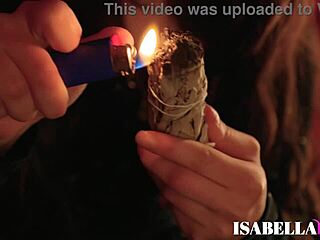 Isabella Nice licks Zoey's wet hairy pussy at Halloween party in sexy lingerie girl-on-girl