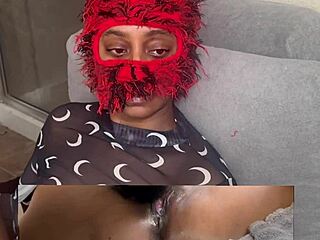 Ebony babe fails no-moaning challenge as wet pussy gets eaten close-up till squirting orgasm