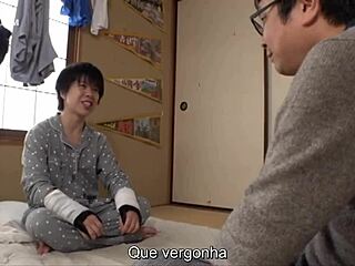 naughty japanese nurse submits to young stud's creampie and golden shower