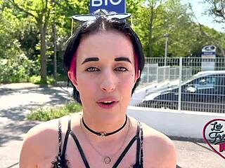 leila's 18yo french pussy gaped by dildo then hard banging