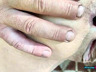 amateur russian couple's wild outdoor anal fetish with deepthroat blowjob on big tits