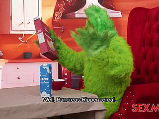 the grinch steals christmas from sexy latina lula with quickie fucking 😈🎄🍑