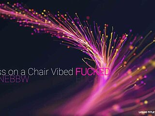 Vibed fat ass chair fuck tease
