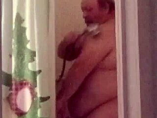 Shower Tease After Cleaning Lady's Vacuum Cock Play