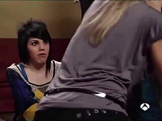 Girls start kissing during fun game night