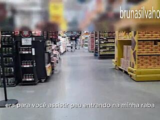 voyeur trails hot brazilian wife bruna silva through market teasing her curves