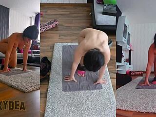 feel my curvy latina ass shake naked during this sweaty gym workout