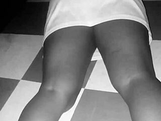 gosh spreads wide as we watch her tight homemade pussy up close
