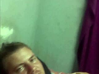 black whore delivers best handjob blowjob on huge cock at hostel