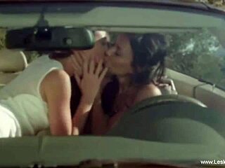 sensual european lesbian girlfriends seduce with toys and mutual masturbation play