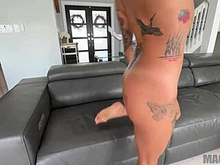 JMAC rams huge cock into sexy Asian neighbor's wet pussy rough!