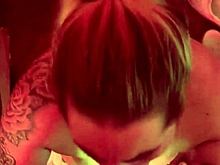 Blonde amateur deepthroats then bends for doggystyle pounding