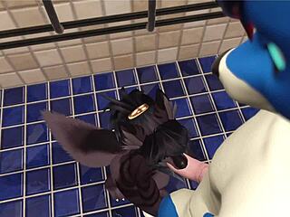 that alpha wolf pins the slutty furry whore at gym, deepthroats his monster cock then rides cowgirl ass shaking.