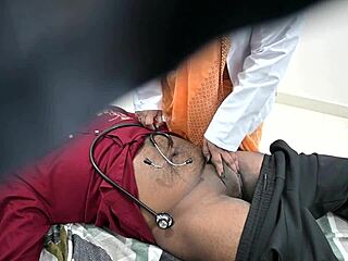 the indian doctor sneaks big tits patient a cum release during hospital checkup