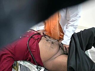the indian doctor sneaks big tits patient a cum release during hospital checkup