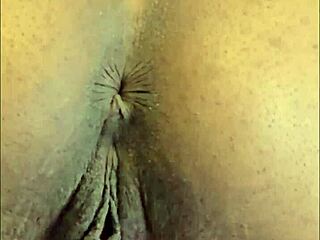 ebony beauty fingers smooth folds teases her pierced gem slowly