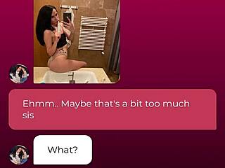 Stepsis teases your cock nasty in interactive web chat fantasy part 1