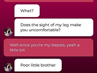 Stepsis teases your cock nasty in interactive web chat fantasy part 1