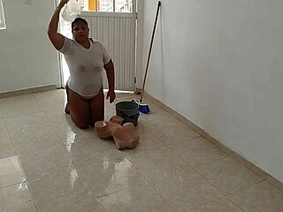 Curvy colombian gordita rubs huge pussy ass masturbates to orgasm