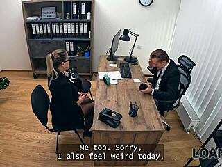 hey dude that shy big-titty euro wife in stockings gets punished hard in the garage for her naughty sex shop scheme during casting