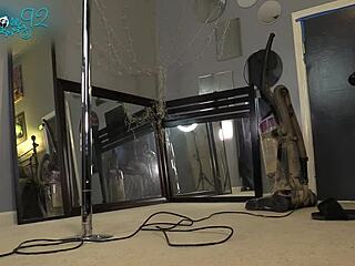 Housewife Teases Curves While Vacuuming In Sexy Hobble Boots