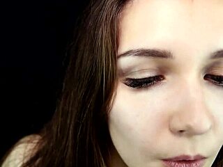 asmr russian teen kittyklaw kissing tits to intense orgasm 😘💋