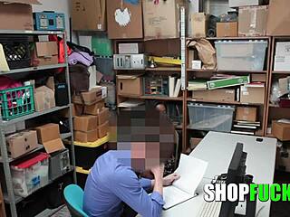 Feel The Strict Guard's Burning Rage As He Punishes Busty Black Babe's Theft With Wild Shop Domination Fury