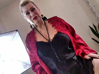 Prim Housewife In Red Satin Suddenly Slobs Neighbor's Dick Like Crazy Milf Whore Closeup