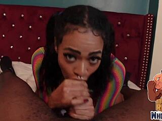 Ebony slut rode bbc hard then swallowed every drop