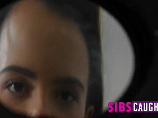 POV Petite Cute Stepsis Caught Now Fuck Her Tight Small Tits Pussy