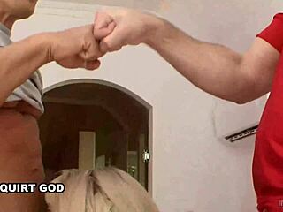 brad knight destroys lana wolf's throat in ruthless face fuck 😈 submissive squirts hard