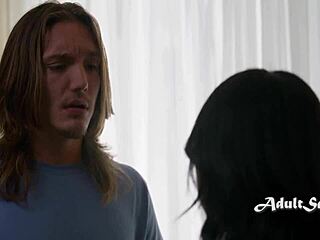 Lol tiny asian step sis catches you spying stepmom and wants in too 🔥