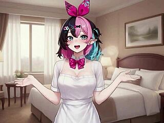 a patterned hair girl rides cock hard in 3d hentai fuck