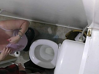 cara drinks piss licks toilet seat in messy extreme toilet fest 🚽😈💛