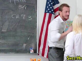 how does this tiny college teen swallow cum from huge cocks at her desk?
