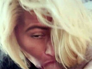 imagine this real street hooker on her knees taking a massive facial outdoors