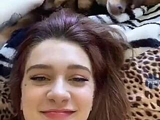 sexy topless teen shows off big tits and ass on webcam solo play