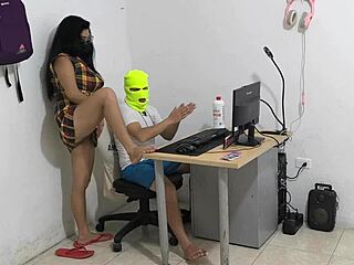 a kinky curvy latina neighbor begs for cock acting super submissive