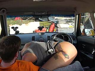 Alexxa Vice takes rough anal and dildo DP in the driving school car
