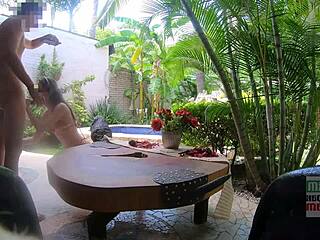 flaca mexicana rides neighbor's banana cock for first cum fantasy