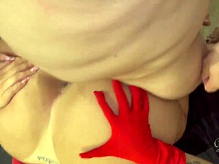 Naughty cop wife gifts husband two sexy friends for wet blowjobs and deepthroat