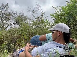 they fucked me hard on mountain top real outdoor sex adventure