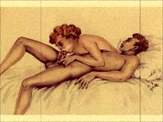 Vintage Erotic Art Showcases Retro Hairy Pussy Scenes