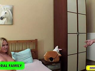 Irina begs stepson Matt and buddy Brad for threesome pounding