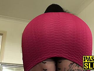 What happens when a tattooed dirty skank submits to total domination and toys?