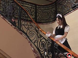 Horny Japanese Maid Anna Kimijima Sucks Hard Cock